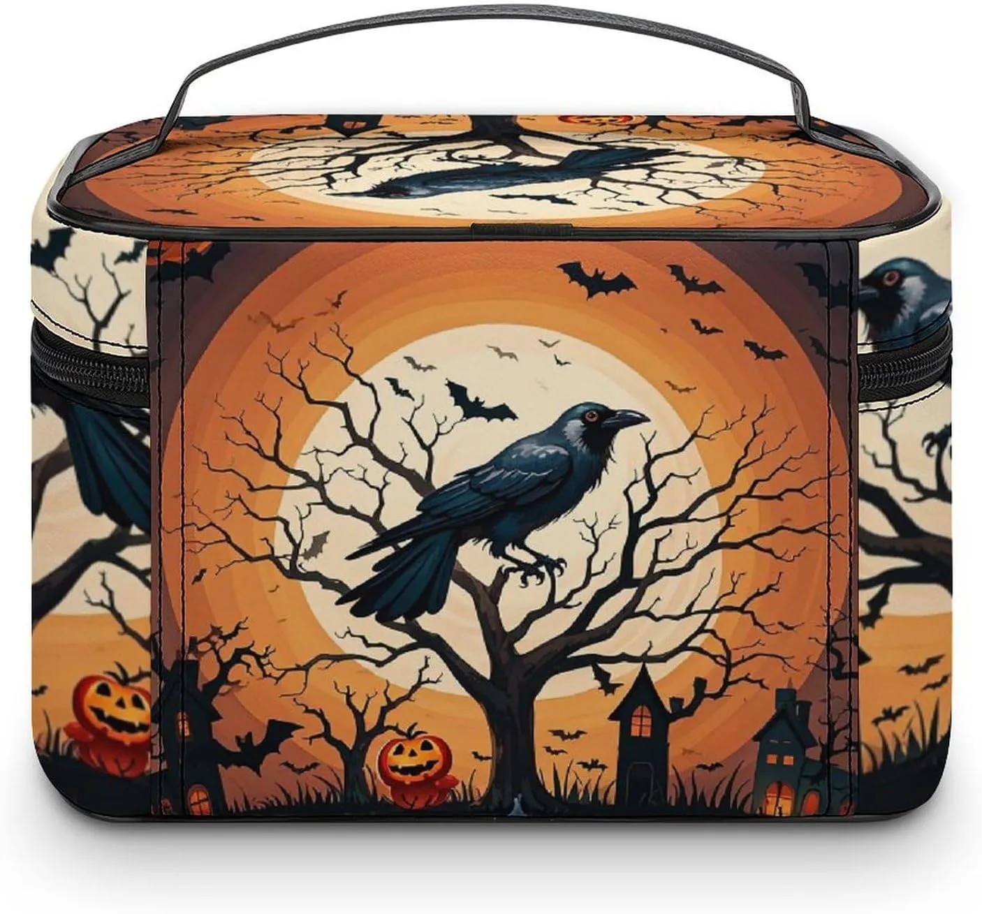 Travel Toiletry Bag for Women And Men,Raven Halloween Toiletry Organizer, Makeup Bag Travel Organizer for Shampoo,Toiletries