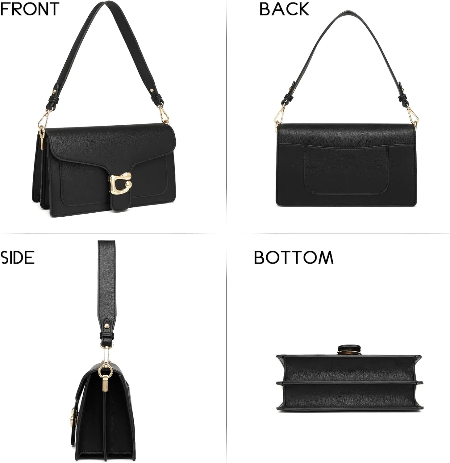 Travistar Crossbody Bags for Women Trendy - Small Cross Body Purse Shoulder Bag Leather Handbags Evening Clutch with 2 Straps