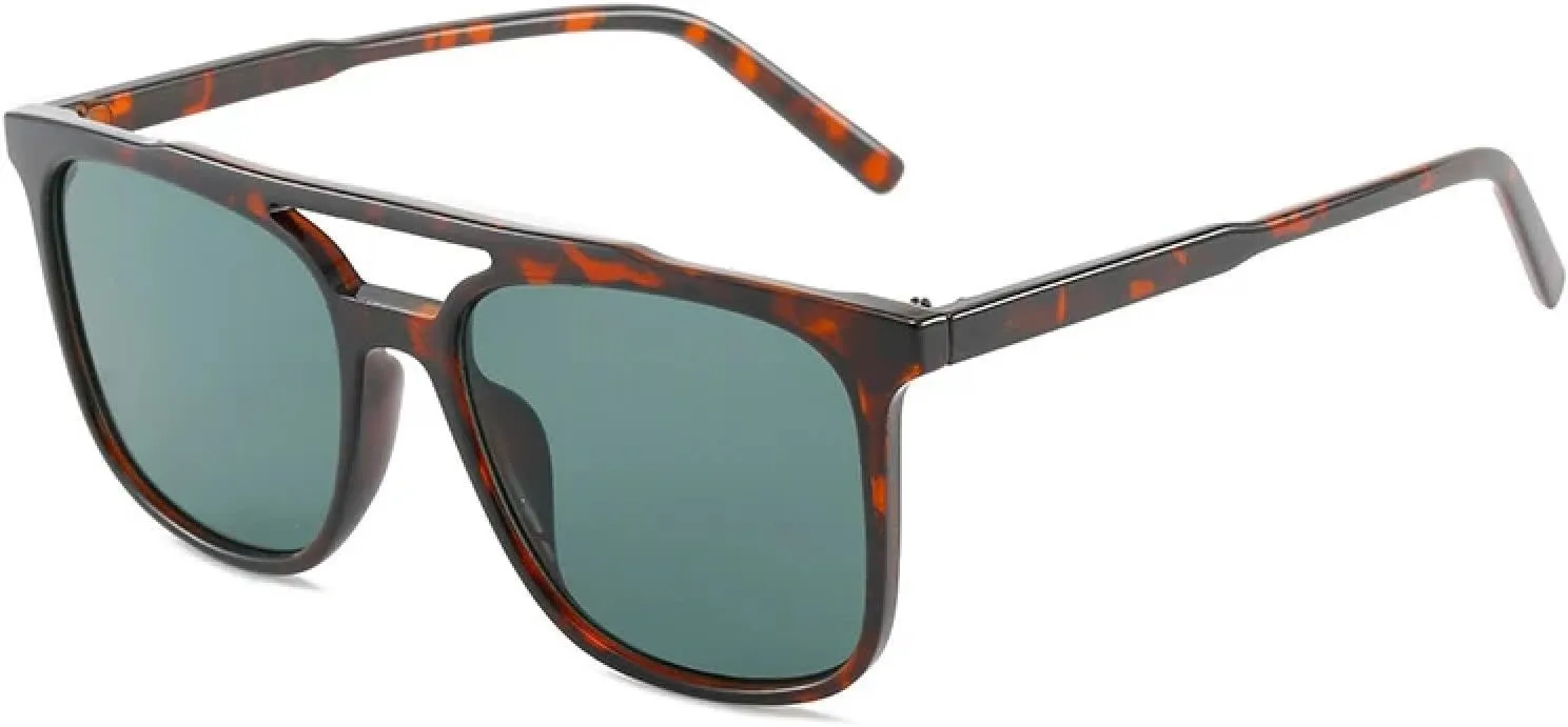 Trend Vintage Double Bridge Sunglasses Men Women Fashion Luxury Glasses Outdoor Driving Shades Uv400