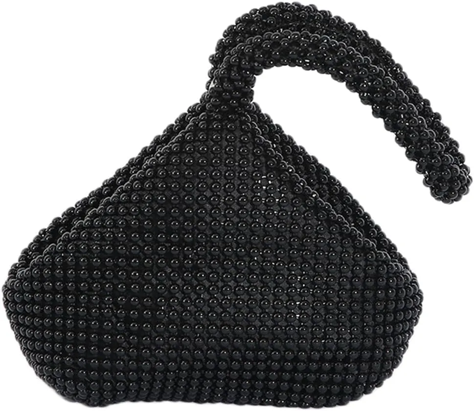 Triangle Bling Sequins Zipper Pouch Luxury Sequins Trihedral Designer Clutch Evening Handbag Mini Tote Coin Purse wallets (Aluminum Sequins, Black)
