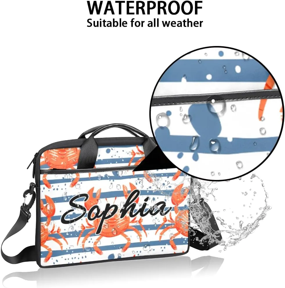 TropicalLife Personalized Laptop Bag 15 Inch Custom Sleeve Case with Handle Shoulder Strap Computer Messenger Bag