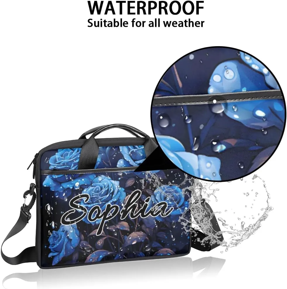TropicalLife Personalized Laptop Bag 15 Inch Custom Sleeve Case with Handle Shoulder Strap Computer Messenger Bag
