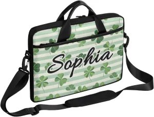 TropicalLife Personalized Laptop Bag 15 Inch Custom Sleeve Case with Handle Shoulder Strap Computer Messenger Bag