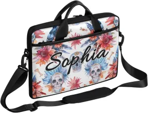 TropicalLife Personalized Laptop Bag 15 Inch Custom Sleeve Case with Handle Shoulder Strap Computer Messenger Bag