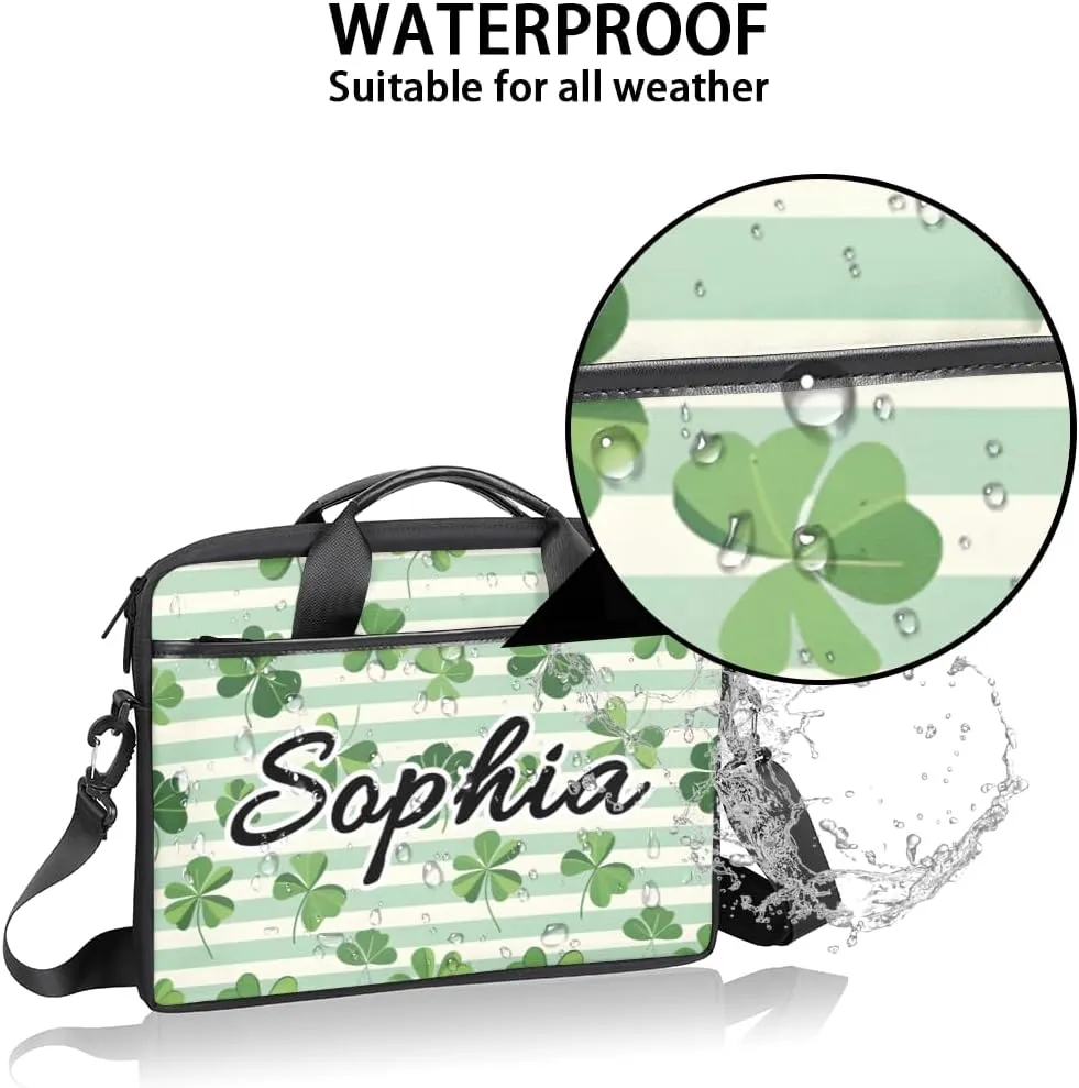 TropicalLife Personalized Laptop Bag 15 Inch Custom Sleeve Case with Handle Shoulder Strap Computer Messenger Bag
