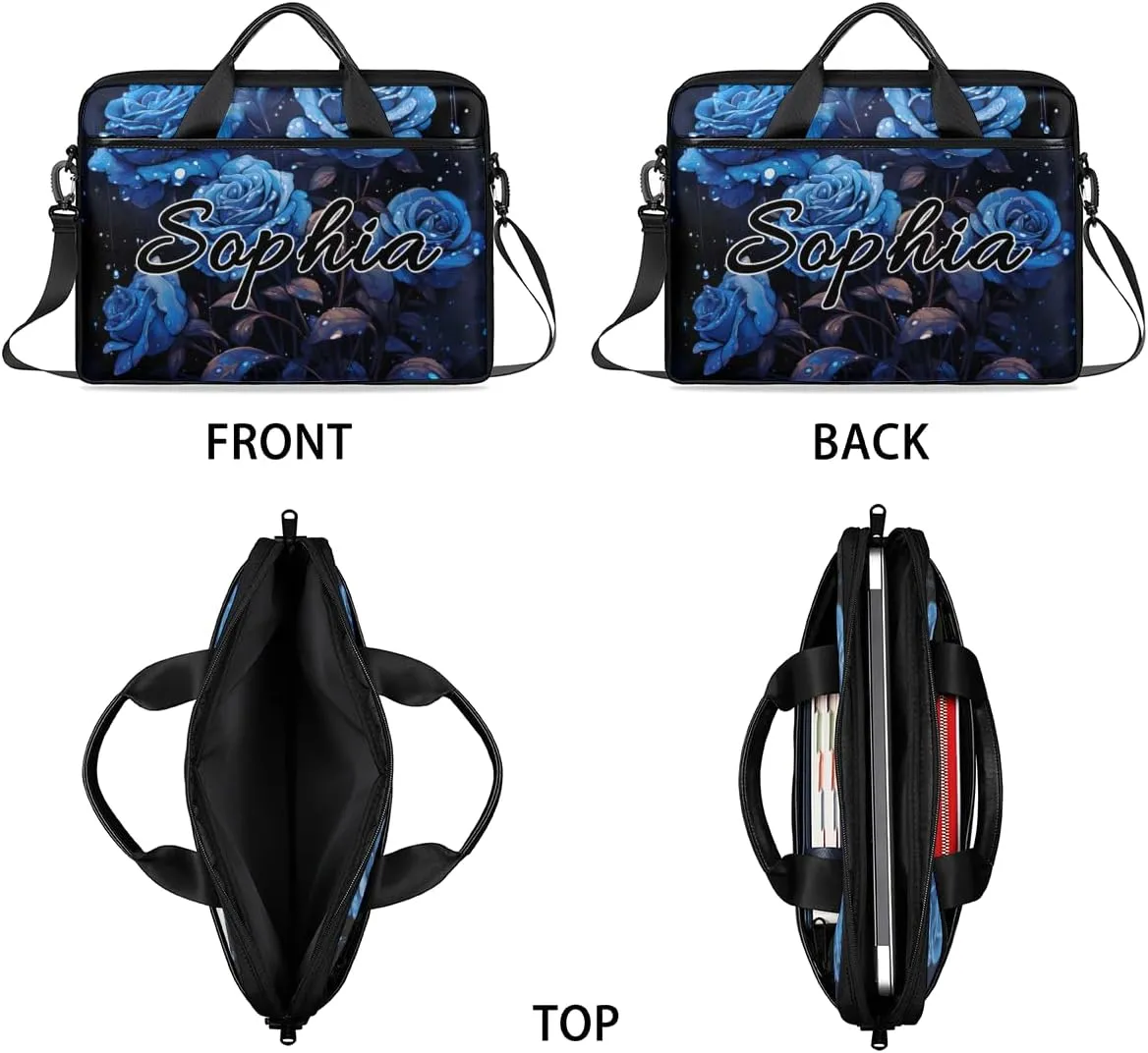 TropicalLife Personalized Laptop Bag 15 Inch Custom Sleeve Case with Handle Shoulder Strap Computer Messenger Bag