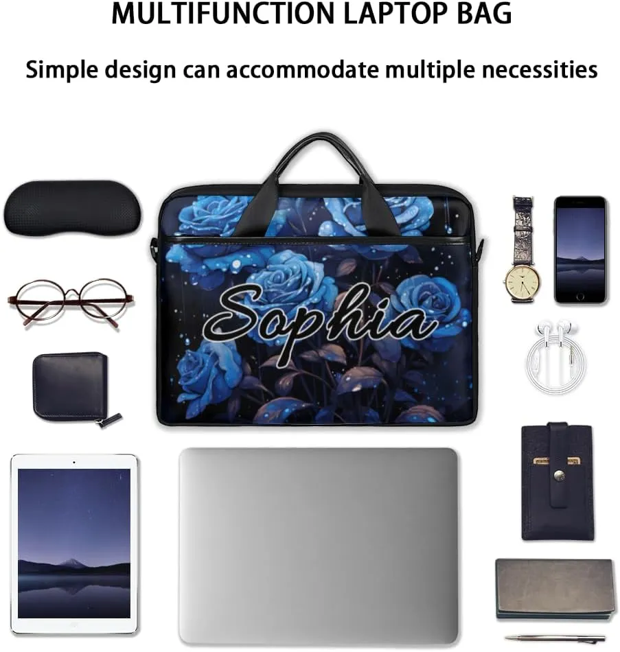 TropicalLife Personalized Laptop Bag 15 Inch Custom Sleeve Case with Handle Shoulder Strap Computer Messenger Bag