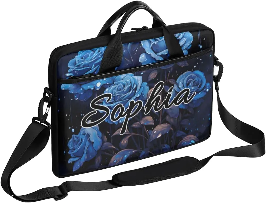 TropicalLife Personalized Laptop Bag 15 Inch Custom Sleeve Case with Handle Shoulder Strap Computer Messenger Bag