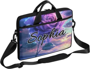 TropicalLife Personalized Laptop Bag 15 Inch Custom Sleeve Case with Handle Shoulder Strap Computer Messenger Bag