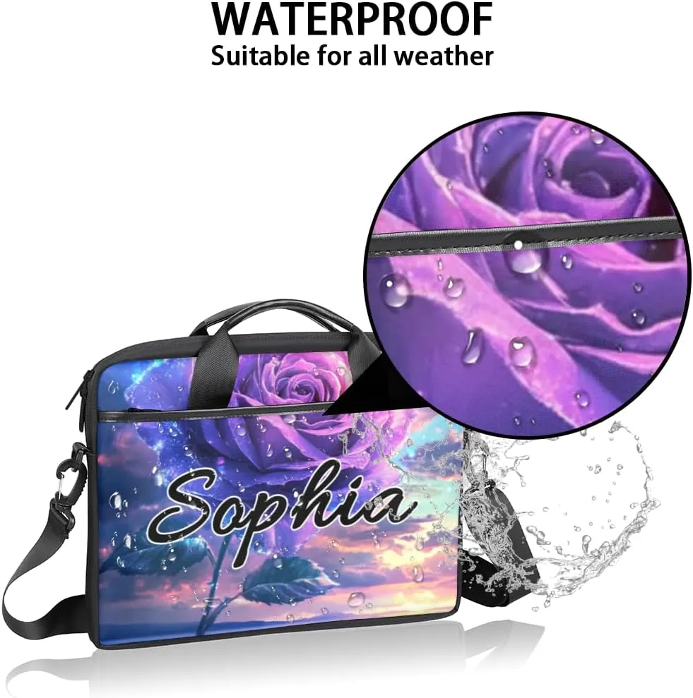 TropicalLife Personalized Laptop Bag 15 Inch Custom Sleeve Case with Handle Shoulder Strap Computer Messenger Bag