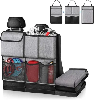 Trunk Hanging Storage Bag, Car Backseat Hanging Organizer with 7 Large Storage Bags, Super Capacity Auto Organizer for SUV, Truck, Van, Universal Interior Car Accessories (Gray)