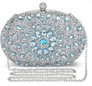UBORSE Clutch Bag Women Shoulder Bag Small Crystal Bag Elegant Rhinestone Clutch Evening Purse for Wedding Cocktail Party