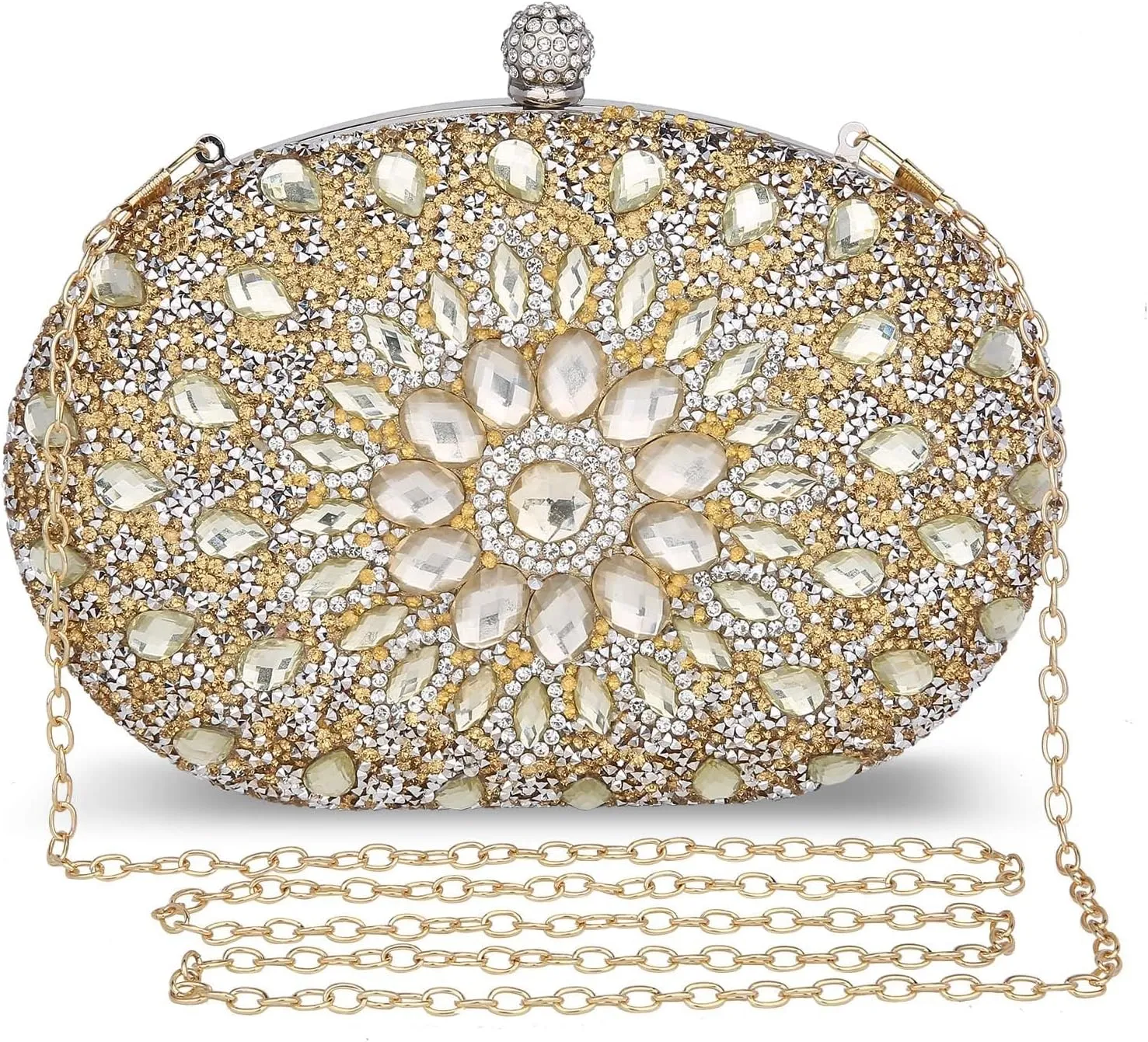 UBORSE Clutch Bag Women Shoulder Bag Small Crystal Bag Elegant Rhinestone Clutch Evening Purse for Wedding Cocktail Party