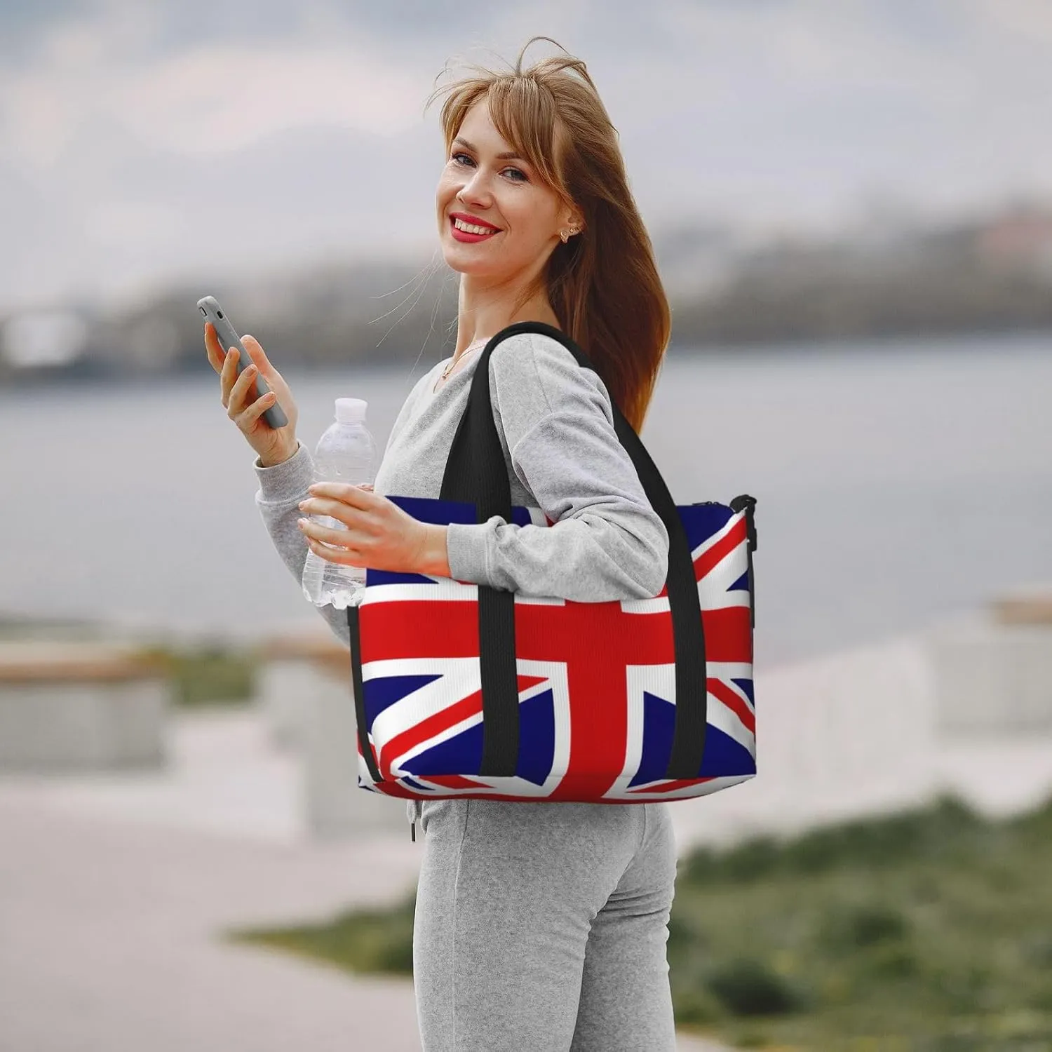 Uk Flag Travel Duffel Bag Carry On Tote Bags For Men,Weekender Overnight Bag,Sports Tote Gym Bag