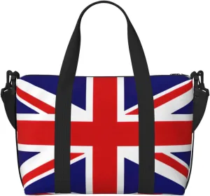 Uk Flag Travel Duffel Bag Carry On Tote Bags For Men,Weekender Overnight Bag,Sports Tote Gym Bag