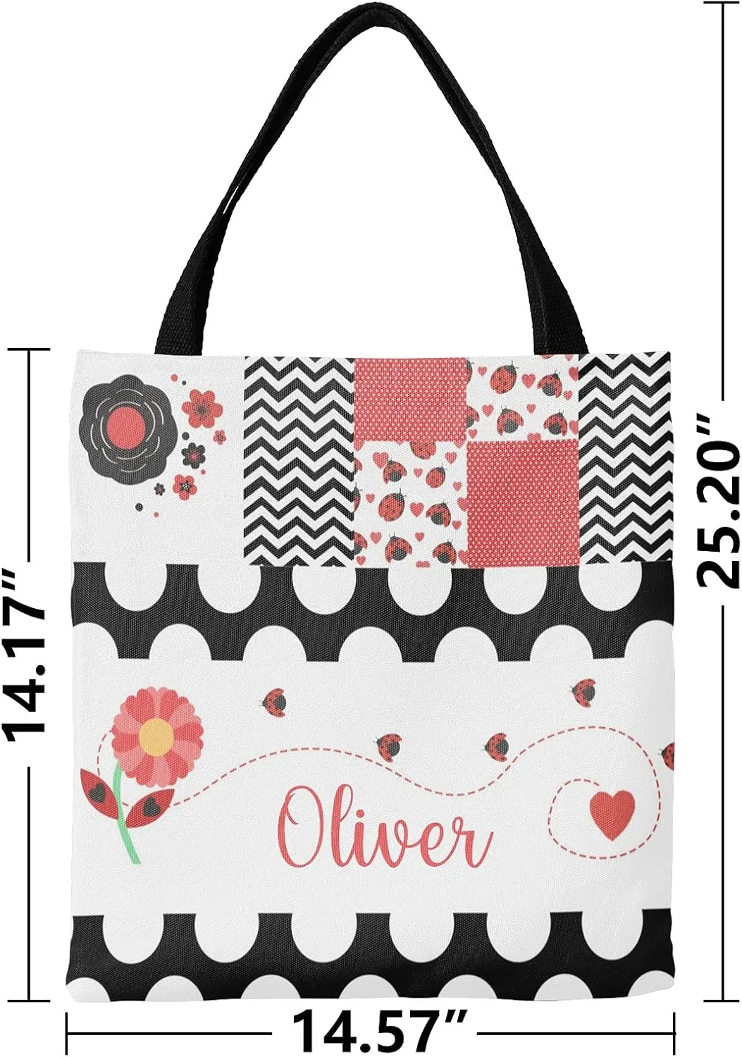 Unicorn Rainbow Personalized Canvas Tote Bags for Women Kids, Reusable Bags for Shopping,Travel,School Handbag Gift
