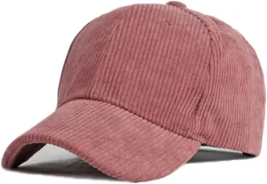Unisex Corduroy Baseball Cap Vintage Solid Color Adjustable Trucker Cap Hat for Outdoor Travel