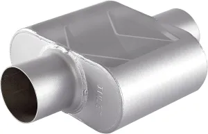 Universal Exhaust Muffler with Aggressive Sound, Anti-corrosive Muffler, Chamber Performance Mufflers for Cars, Trucks(2.5" center in | 2.5" center out | overall 13")