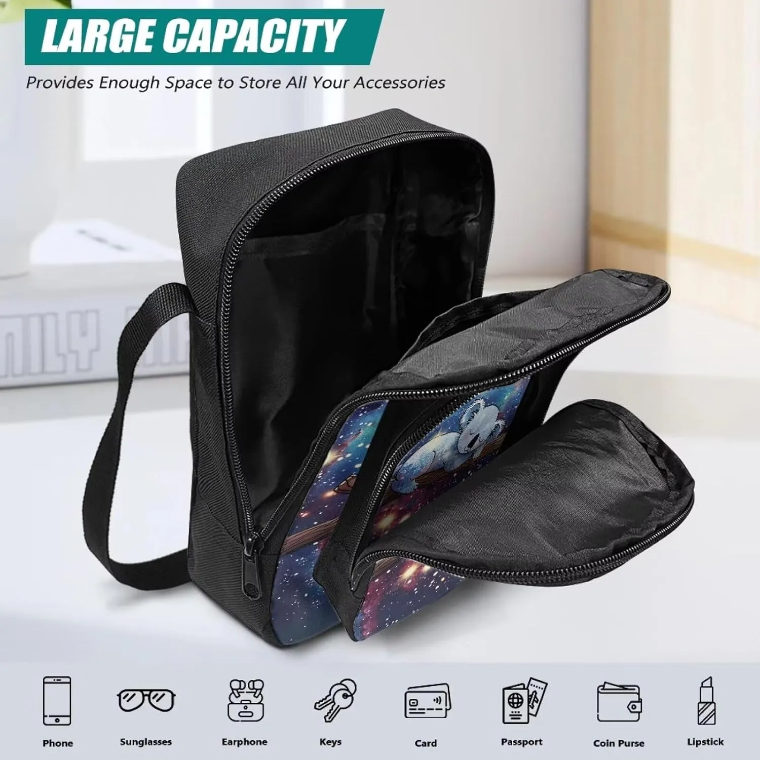 Uourmeti Cross Body Cell Phone Pouch Shoulder Purse Bag for Women Travel Sling Bag