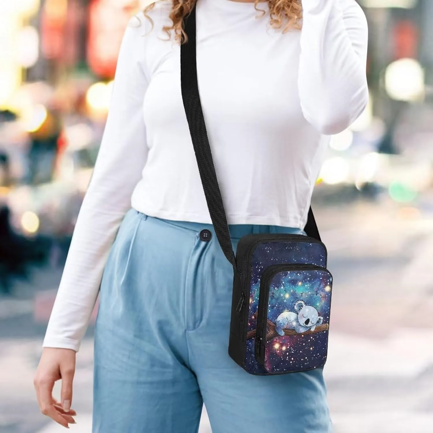 Uourmeti Cross Body Cell Phone Pouch Shoulder Purse Bag for Women Travel Sling Bag