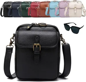 Urvashi Crossbody Leather Bag,Urvashi Crossbody Bag,Anti Theft Shoulder Bags,Large Capacity with 10 Card Slots