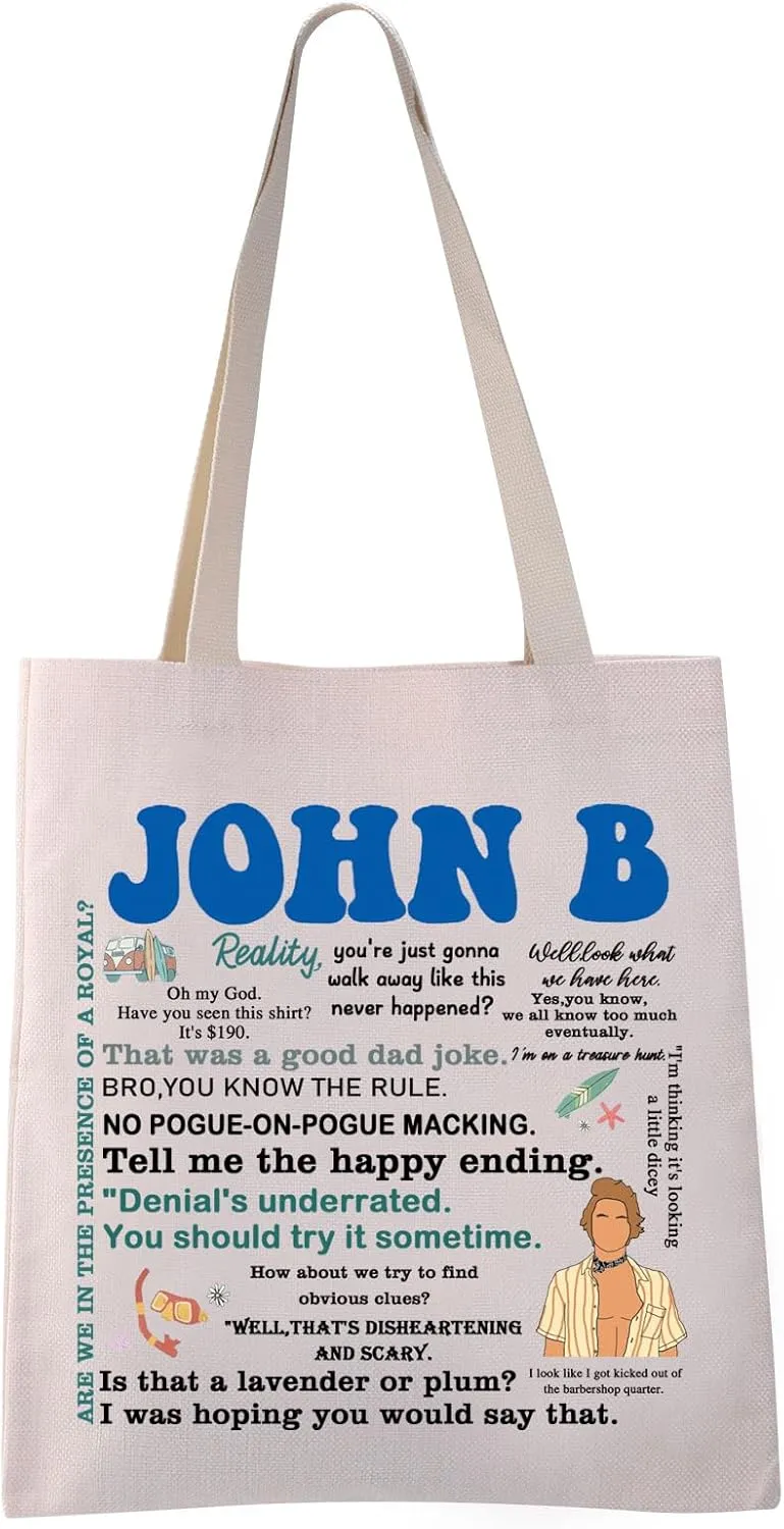 VAMSII John B OBX Inspired Tote Bag - Surfer Girl Beach Bag - Pogue Life