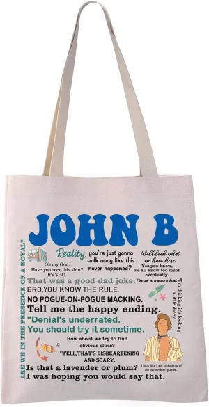 VAMSII John B OBX Inspired Tote Bag - Surfer Girl Beach Bag - Pogue Life