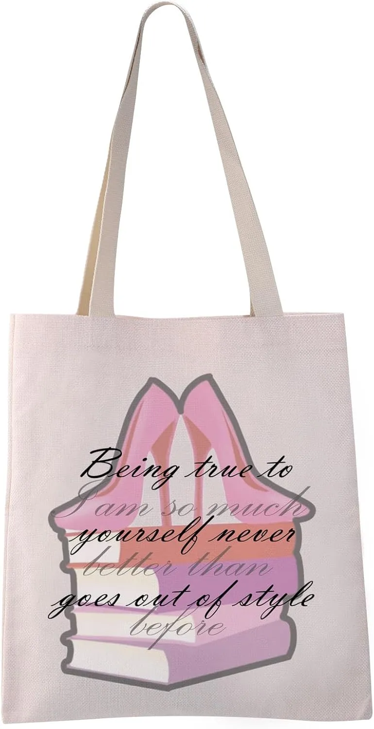 VAMSII Musical Blonde Tote Bag - Elle Quote Gift Bag Being True to Yourself