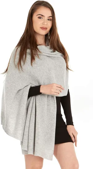 Velanio Cashmere 100% Cashmere Knitted Wrap Pashmina Shawl Extra Large Scarf Stole for Women Travel
