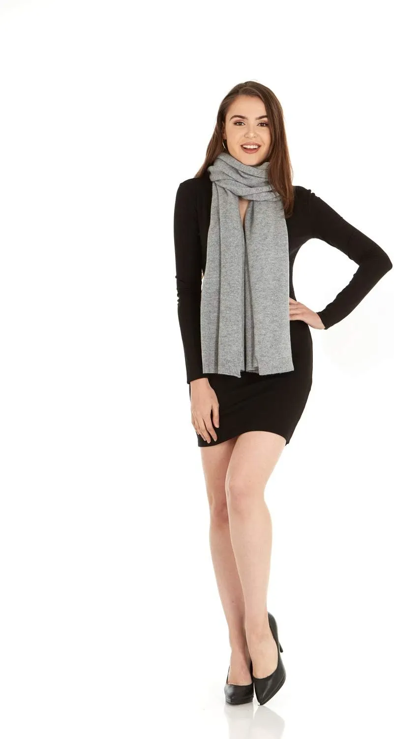 Velanio Cashmere 100% Cashmere Knitted Wrap Pashmina Shawl Extra Large Scarf Stole for Women Travel
