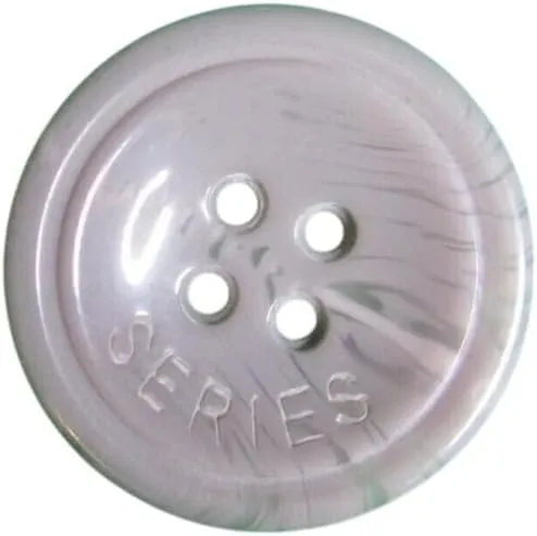 Verbal Series Lavender Gray Plastic 4-Hole Clothing Manufacturer Button-C885