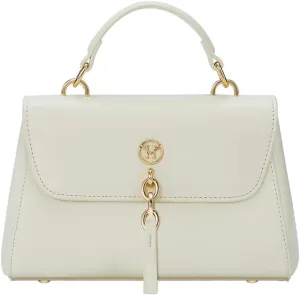 VICTORIA HYDE Women's Small Satchel Handbag Crossbody Purse Top Handle Bag (White)