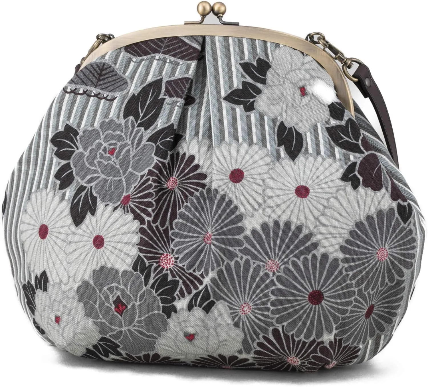 Vintage Kiss Lock Purses and Handbags Crossbody Bag/Made in Japan Japanese Bag Evening Clutch Buckle Purse Shoulder Bag