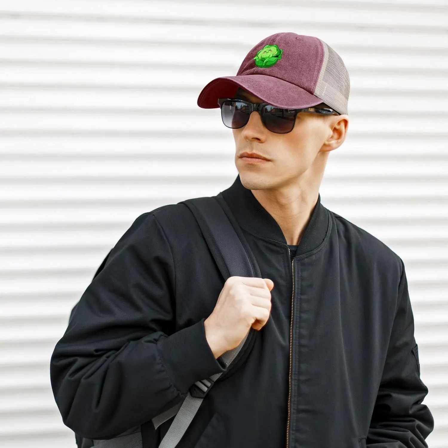 Vintage Lovely Cabbage Baseball Cap for Men Women Summer Cotton Breathable Mesh Back Cap