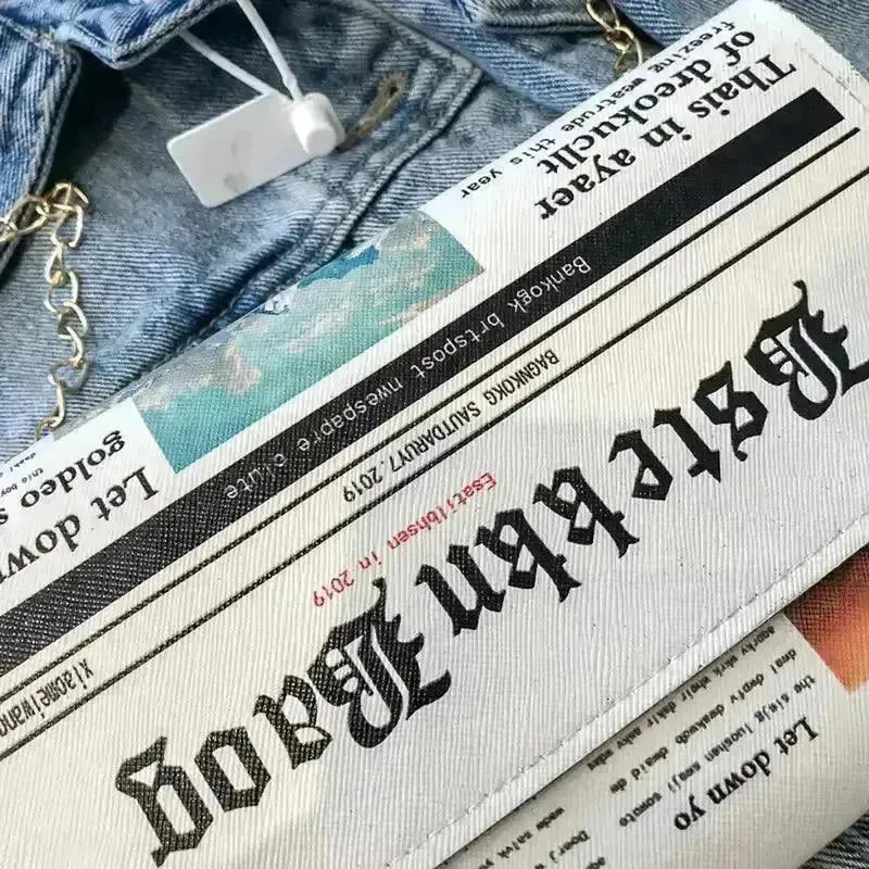 Vintage Newspaper Style Handbag