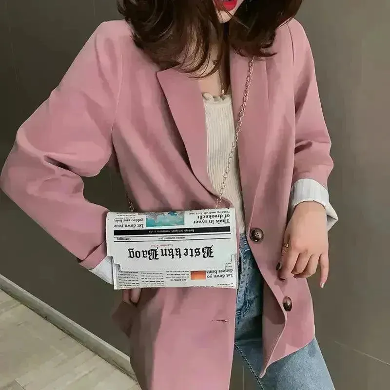 Vintage Newspaper Style Handbag