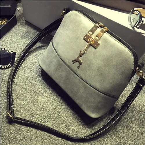 vintage Nubuck Leather Women Bags Fashion Small Shell Bag Women Shoulder Bag Summer Casual Crossbody Bag