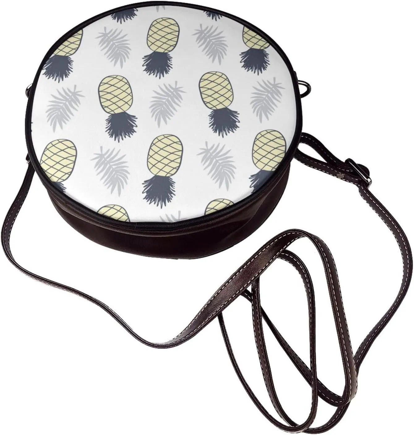 Vintage Shoulder Bag Crossbody Handbag, Small PU Leather Shoulder Bag, Circle Handbag for Women