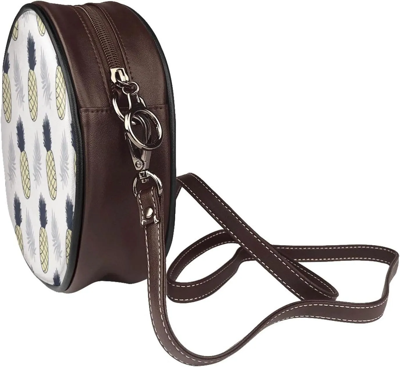 Vintage Shoulder Bag Crossbody Handbag, Small PU Leather Shoulder Bag, Circle Handbag for Women