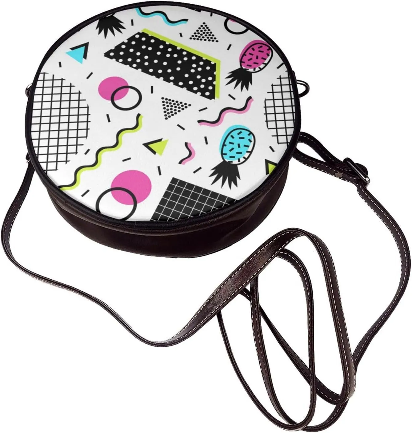 Vintage Shoulder Bag Crossbody Handbag, Small PU Leather Shoulder Bag, Circle Handbag for Women