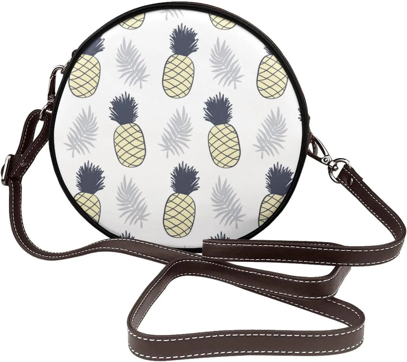 Vintage Shoulder Bag Crossbody Handbag, Small PU Leather Shoulder Bag, Circle Handbag for Women
