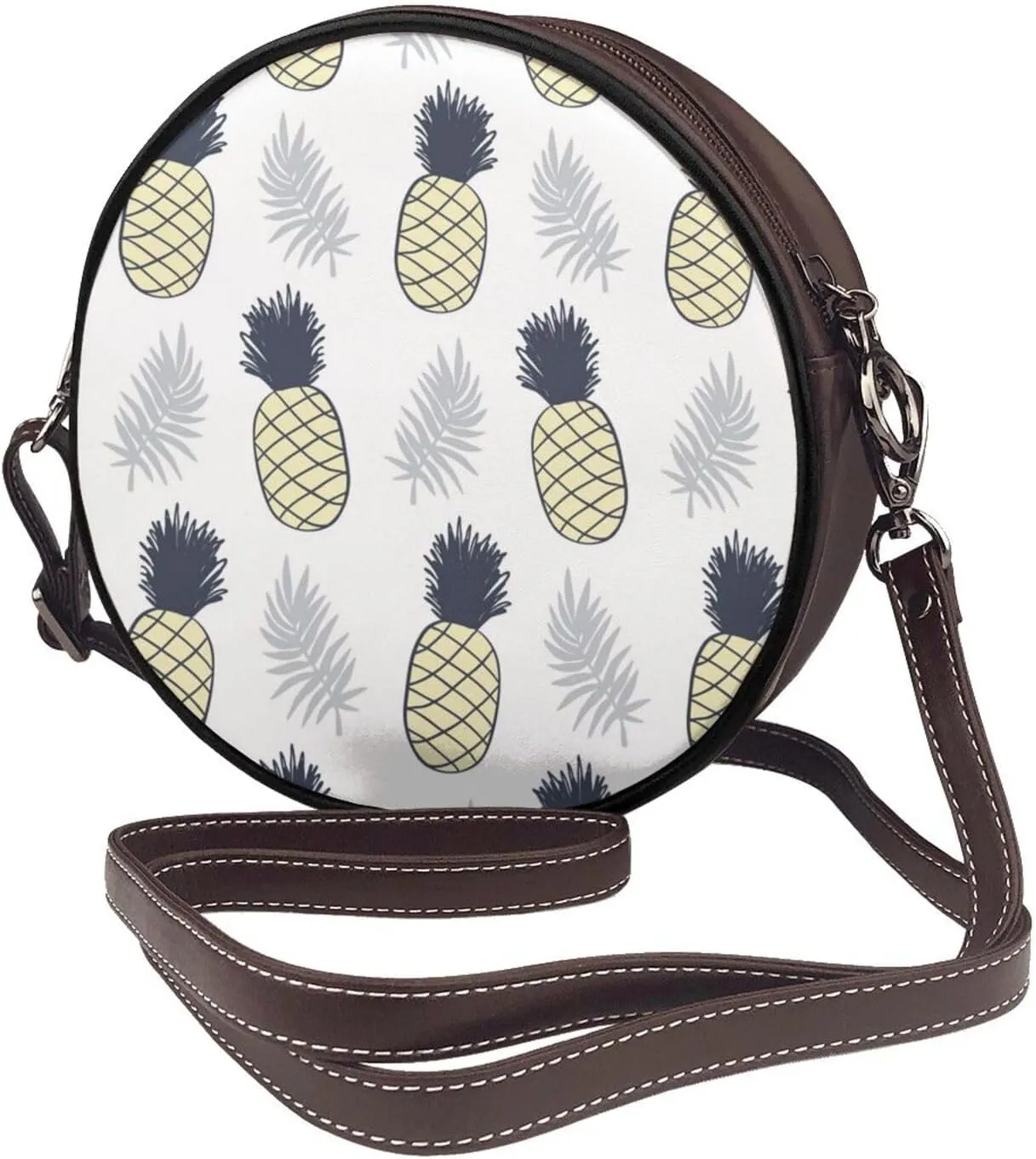 Vintage Shoulder Bag Crossbody Handbag, Small PU Leather Shoulder Bag, Circle Handbag for Women