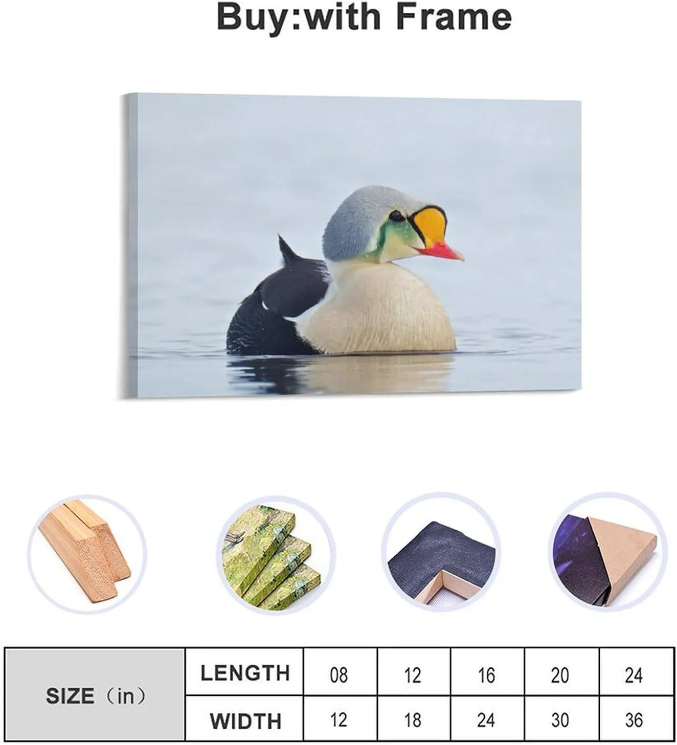 Water King Eider Pet Duck Room Aesthetics Posters Canvas Posters Bedroom Decoration Sports Office Decoration Gifts Wall Art Decoration Printing Posters 12x18inch(30x45cm)