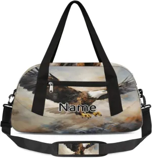 Watercolor Cool Bird Kids Duffle Bag Kids Gym Sports Bag Foldable Lightweight Water Resistant Weekender Travel Workout Bag Carry On Bag for Teen Boys Girls Sports Practice Gifts
