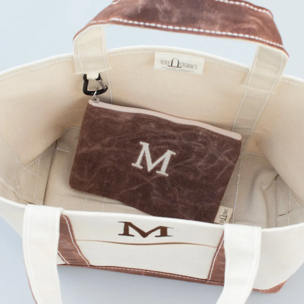 Waxed Tote Bag - Bahia Brown