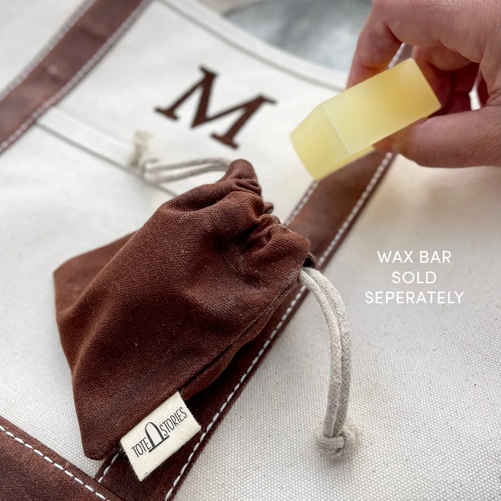 Waxed Tote Bag - Bahia Brown