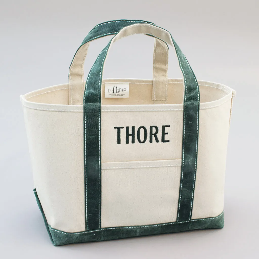 Waxed Tote Bag - Deerfield Green