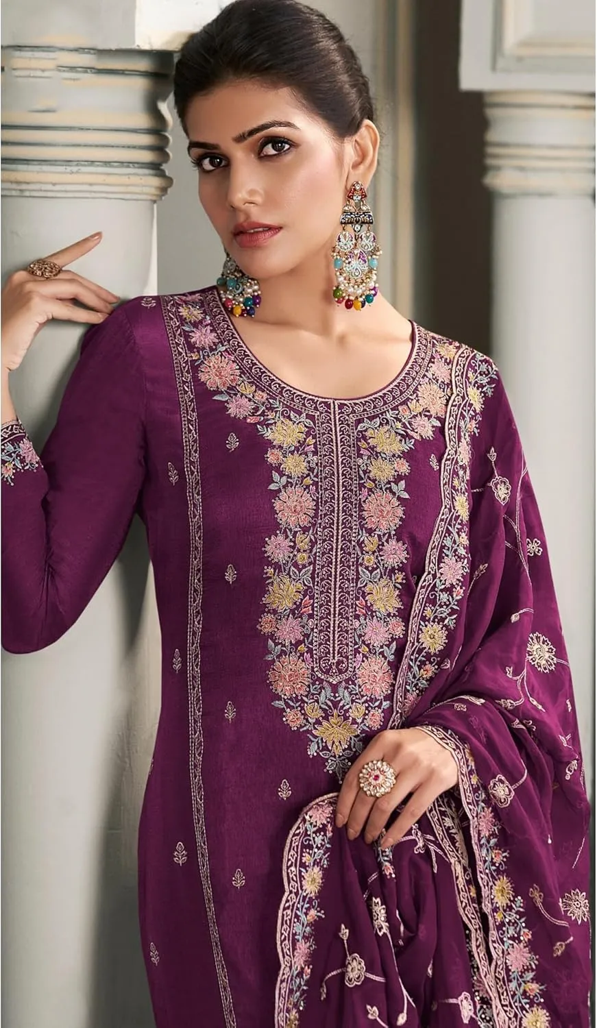 Wedding Special Indian Designer Ready to Wear Gorgeous Shalwar Kameez Pant Suits
