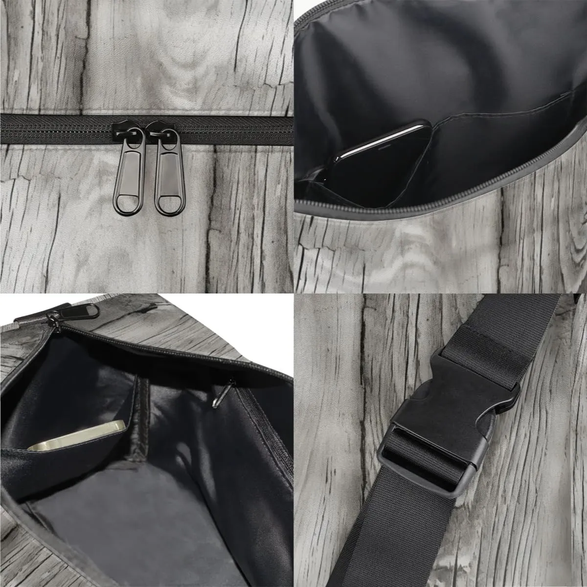 Weekend Bag Abstract Wood Grain Prints Lightweight Carry On Duffel Bag Waterproof Gym Bag Pu Leather Duffle Bag for Workout Travel Sport