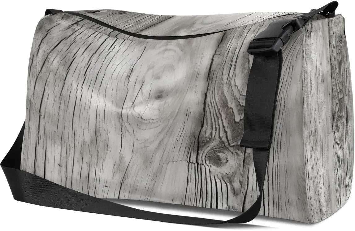 Weekend Bag Abstract Wood Grain Prints Lightweight Carry On Duffel Bag Waterproof Gym Bag Pu Leather Duffle Bag for Workout Travel Sport
